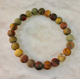 Picasso Stone (Picasso Jasper) Reiki-Infused Creativity & Grounding Bracelet - treasures-4-u-2-day