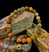 Picasso Stone (Picasso Jasper) Reiki-Infused Creativity & Grounding Bracelet - treasures-4-u-2-day