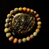 Picasso Stone (Picasso Jasper) Reiki-Infused Creativity & Grounding Bracelet - treasures-4-u-2-day