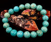Natural Turquoise Howlite Beaded Bracelet – 8mm & 10mm Stones for Calm & Protection (Medium Wrists)