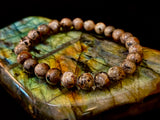Yooperlite Grounding Bracelet – Natural UV Reactive Stone, 8mm Beads (Large Wrists) - treasures-4-u-2-day