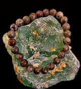 Yooperlite Grounding Bracelet – Natural UV Reactive Stone, 8mm Beads (Large Wrists) - treasures-4-u-2-day