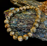 Yooperlite Grounding Bracelet – Natural UV Reactive Stone, 8mm Beads (Large Wrists) - treasures-4-u-2-day