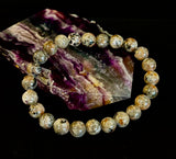 Yooperlite Grounding Bracelet – Natural UV Reactive Stone, 8mm Beads (Large Wrists) - treasures-4-u-2-day