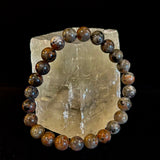 Yooperlite Grounding Bracelet – Natural UV Reactive Stone, 8mm Beads (Large Wrists) - treasures-4-u-2-day