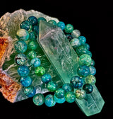 Green Dragon Vein Agate Beaded Bracelet – Natural Stone Jewelry (8mm/10mm) - treasures-4-u-2-day