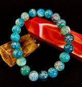 Green Dragon Vein Agate Beaded Bracelet – Natural Stone Jewelry (8mm/10mm) - treasures-4-u-2-day