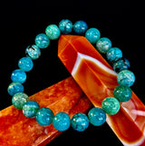 Green Dragon Vein Agate Beaded Bracelet – Natural Stone Jewelry (8mm/10mm) - treasures-4-u-2-day