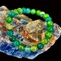 Green Dragon Vein Agate Beaded Bracelet – Natural Stone Jewelry (8mm/10mm) - treasures-4-u-2-day