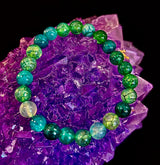 Green Dragon Vein Agate Beaded Bracelet – Natural Stone Jewelry (8mm/10mm) - treasures-4-u-2-day