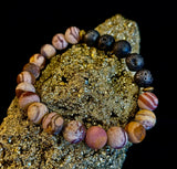 Matte Brown Zebra Jasper Lava Rock Diffuser Bracelet