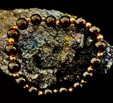 Passion & Strength Garnet Bracelet – Delicate Gemstone Bracelet with Copper Accents