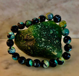 Green Ocean Jasper Energy Bracelet – 10mm Natural Ocean Jasper Bracelet for Grounding & Positive Energy