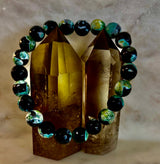 Green Ocean Jasper Energy Bracelet – 10mm Natural Ocean Jasper Bracelet for Grounding & Positive Energy