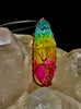 Rainbow Chakra Tree of Life Necklace – Glass Pendant | Leather Cord | Copper or Silver Wire Wrap