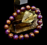 Purple Variscite Impression Bracelet – 10mm Beaded Bracelet | Medium Fit | Spiritual Energy & Statement Jewelry
