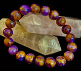 Purple Variscite Impression Bracelet – 10mm Beaded Bracelet | Medium Fit | Spiritual Energy & Statement Jewelry