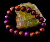 Purple Variscite Impression Bracelet – 10mm Beaded Bracelet | Medium Fit | Spiritual Energy & Statement Jewelry