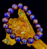 Purple Variscite Impression Bracelet – 10mm Beaded Bracelet | Medium Fit | Spiritual Energy & Statement Jewelry