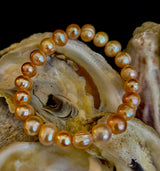 Champagne Freshwater Pearl Bracelet – 9mm Pearl Stretch Bracelet