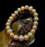 Champagne Freshwater Pearl Bracelet – 9mm Pearl Stretch Bracelet