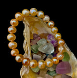 Champagne Freshwater Pearl Bracelet – 9mm Pearl Stretch Bracelet