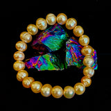 Champagne Freshwater Pearl Bracelet – 9mm Pearl Stretch Bracelet