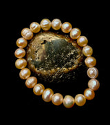 Champagne Freshwater Pearl Bracelet – 9mm Pearl Stretch Bracelet