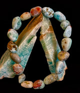 Larimar Nugget Stretch Bracelet – Small Wrist Fit | Natural Larimar Stone Bracelet | Ocean Energy Healing Jewelry