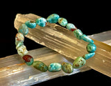 Larimar Nugget Stretch Bracelet – Small Wrist Fit | Natural Larimar Stone Bracelet | Ocean Energy Healing Jewelry