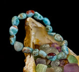 Larimar Nugget Stretch Bracelet – Small Wrist Fit | Natural Larimar Stone Bracelet | Ocean Energy Healing Jewelry