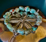Larimar Nugget Stretch Bracelet – Small Wrist Fit | Natural Larimar Stone Bracelet | Ocean Energy Healing Jewelry