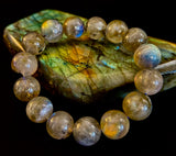 Moonlit Path: Silver Flash Labradorite Bracelet - Reiki Infused (3 Amazing Bead Sizes)