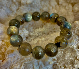 Moonlit Path: Silver Flash Labradorite Bracelet - Reiki Infused (3 Amazing Bead Sizes)