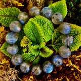 Moonlit Path: Silver Flash Labradorite Bracelet - Reiki Infused (3 Amazing Bead Sizes)