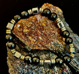 Midnight Shield Obsidian Bracelet – One of a Kind | Puerto Vallarta Artisan Piece