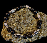 Midnight Shield Obsidian Bracelet – One of a Kind | Puerto Vallarta Artisan Piece