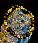 Midnight Shield Obsidian Bracelet – One of a Kind | Puerto Vallarta Artisan Piece