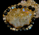 Midnight Shield Obsidian Bracelet – One of a Kind | Puerto Vallarta Artisan Piece