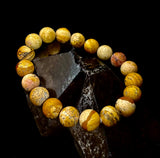 Matte Picture Jasper Power Bracelet – 10mm Grounding & Strength Stone Bracelet