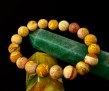 Matte Picture Jasper Power Bracelet – 10mm Grounding & Strength Stone Bracelet