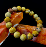 Matte Picture Jasper Power Bracelet – 10mm Grounding & Strength Stone Bracelet