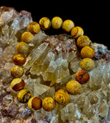 Matte Picture Jasper Power Bracelet – 10mm Grounding & Strength Stone Bracelet
