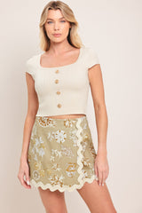 DESERT BLOOM WOVEN SKORT