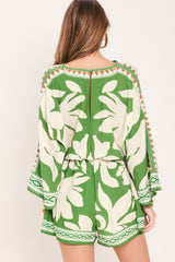 VACATION MODE WOVEN ROMPER