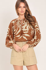 WARM BREEZE WOVEN TOP