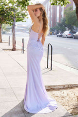 Ladivine J4304 Dress Fitted Pastel Glitter Corset Prom Gown