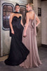 Ladivine J891 Fitted Corset Bodice Flowy Chiffon Skirt Formal Gown