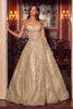 Ladivine J915 Shimmering Glitter Tulle Boned Corset Ball Gown