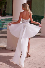 Nox Anabel JQ1017 Sweetheart Floral Big Bow Back Wedding Reception Dress